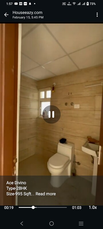 Bathroom in 2 BHK Apartment at Ace Divino, Sector 1 Greater Noida – for Sale
