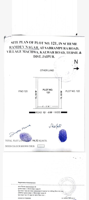 Plot For Resale in Ramdev Nagar Manchwa Jaipur  8210678