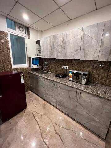 Kitchen in 1 BHK Builder Floor at Ansal Sushant Lok I, Sector 43 – for Rent
