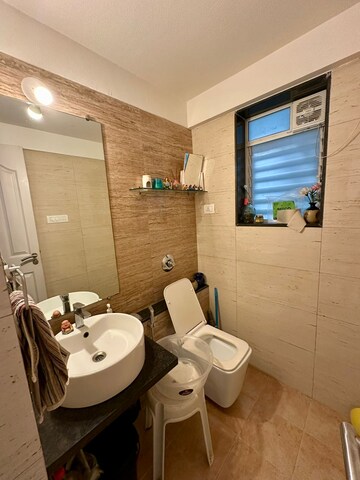 Bathroom in 1 BHK Apartment at Aspen Park, Goregaon East – for Rent