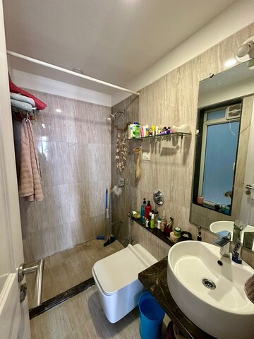 Bathroom in 1 BHK Apartment at Aspen Park, Goregaon East – for Rent
