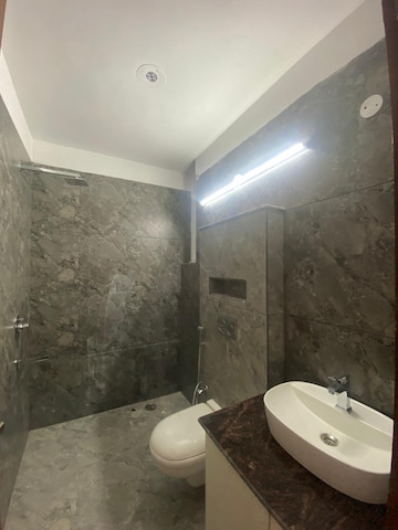 Bathroom in 3 BHK Apartment at GVT Beliston Avenue, Dhakoli Village – for Rent