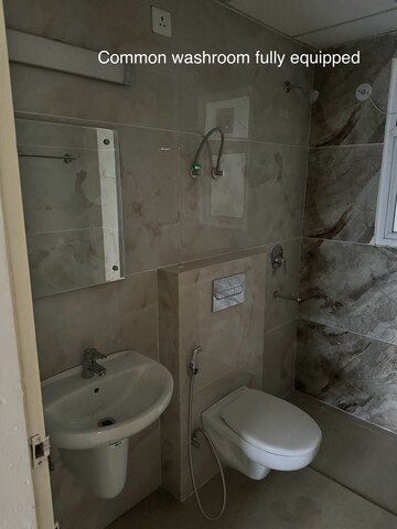 Bathroom in 3 BHK Apartment at Omaxe The Palace, Gomti Nagar – for Rent