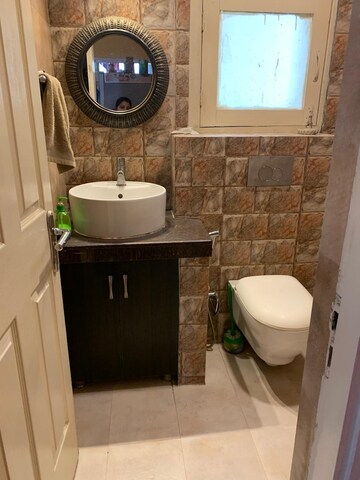 Bathroom in 3 BHK Apartment at Ramprastha City The Edge Towers, Sector 37d – for Rent