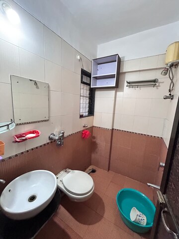 Bathroom in 1 BHK Apartment at Kalpana CD Height, Nalasopara East – for Rent