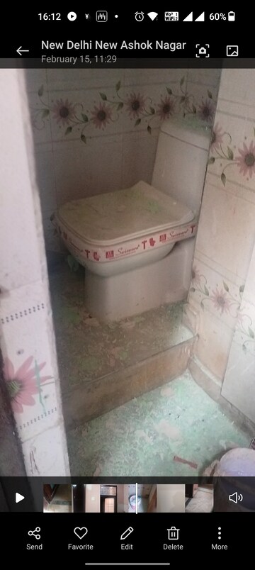 Bathroom in 1 BHK Builder Floor at New Ashok Nagar – for Rent