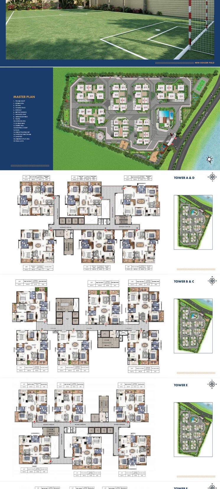 Master Plan, candeur-lakescape 3 Bedroom 1643 Sq.Ft. Apartment In Kondapur Hyderabad 8211938