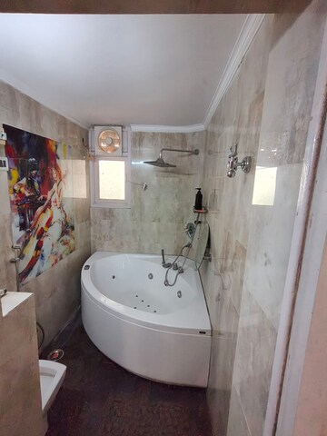 Bathroom in 3 BHK Apartment at Sector 18, Dwarka – for Rent