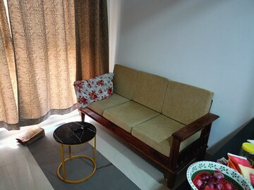 Living Room in 1 BHK Apartment at Lodha Crown Quality Homes, Majiwada – for Rent