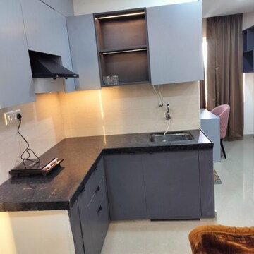Kitchen in Studio Apartment at Okay Plus Solitaire Suites, Ramnagariya – for Rent