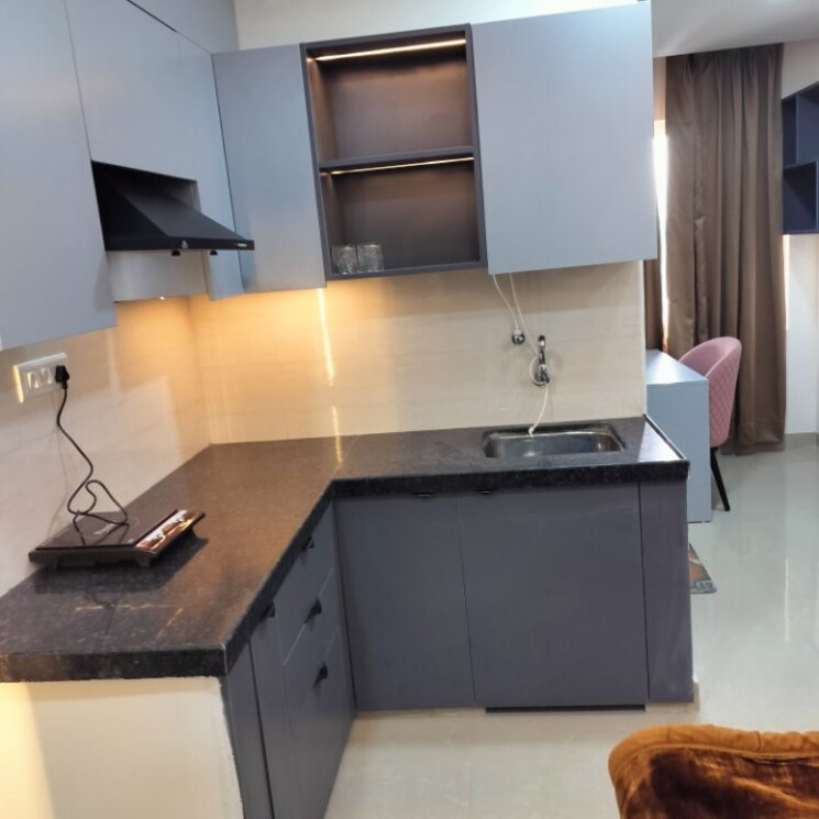 Kitchen, okay-plus-solitaire-suites Studio 403 Sq.Ft. Apartment In Ramnagariya Jaipur 8213258