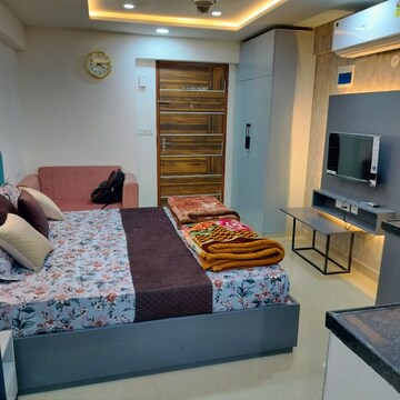 Bedroom in Studio Apartment at Okay Plus Solitaire Suites, Ramnagariya – for Rent