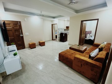 Living Room in 3 BHK Builder Floor at Ansal Sushant Apartments, Sushant Lok I – for Rent