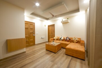 Living Room in 3 BHK Builder Floor at Ansal Sushant Apartments, Sushant Lok I – for Rent