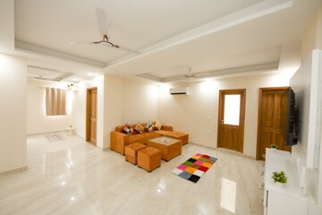 Living Room in 3 BHK Builder Floor at Ansal Sushant Apartments, Sushant Lok I – for Rent