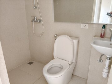 Bathroom in 1 BHK Apartment at Hiranandani Estate Solitaire C, Ghodbunder Road – for Rent