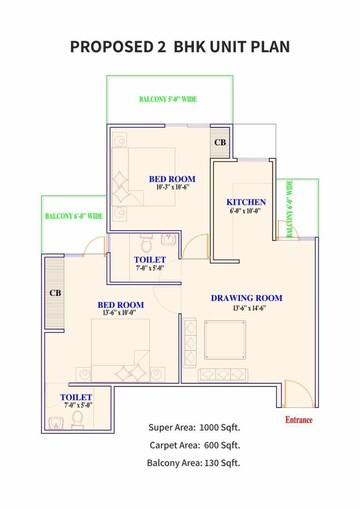Floor Plan in 4 BHK Apartment at Adore Prima, Sector 72 – for Sale