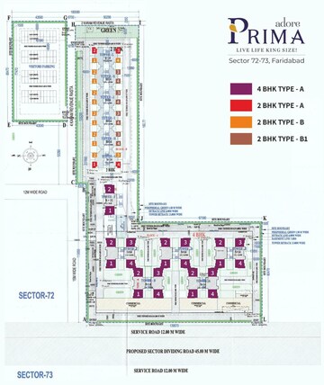 Master Plan in 2 BHK Apartment at Adore Prima, Sector 72 – for Sale