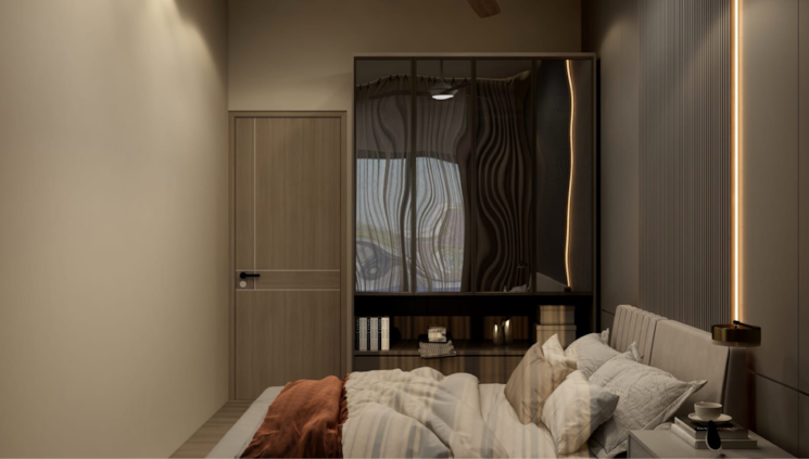 Bedroom, aastha-omkar 1 Bedroom 635 Sq.Ft. Builder Floor In Titwala Thane 8214207