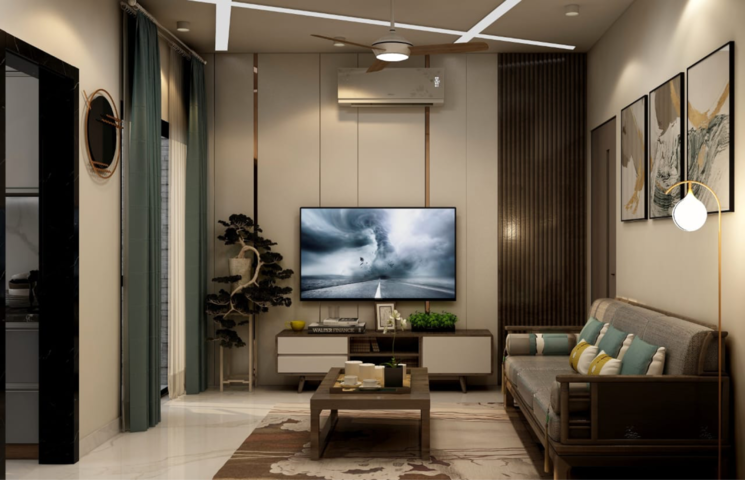 Living Room, aastha-omkar 1 Bedroom 635 Sq.Ft. Builder Floor In Titwala Thane 8214207