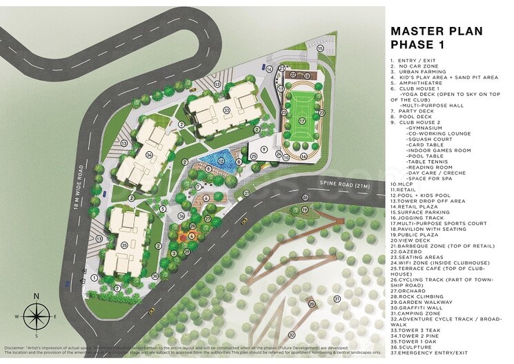 Master Plan, shapoorji-pallonji-vanaha-golfland 1 Bedroom 490 Sq.Ft. Apartment In Bavdhan Pune 8214353