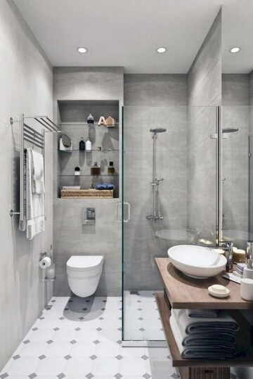 Bathroom in 3 BHK Builder Floor at DLF Vibhuti Khand, Gomti Nagar – for Rent