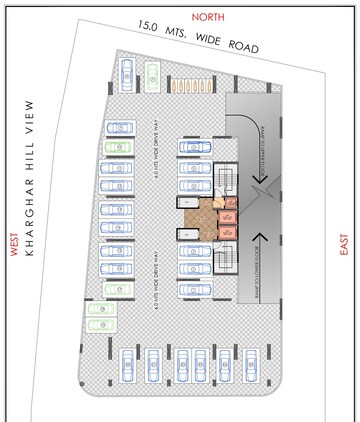 Floor Plan in 2 BHK Apartment at Avenue Hills, Kharghar Sector 12 – for Sale