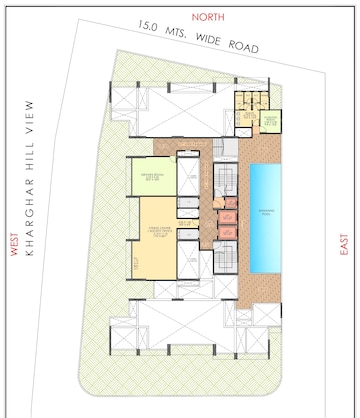 Floor Plan in 2 BHK Apartment at Avenue Hills, Kharghar Sector 12 – for Sale
