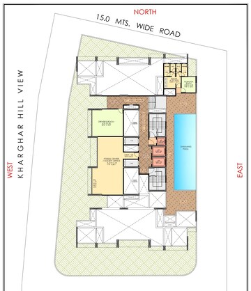 Floor Plan in 3 BHK Apartment at Avenue Hills, Kharghar Sector 12 – for Sale