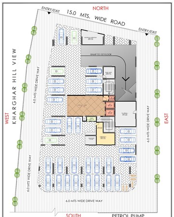 Floor Plan in 3 BHK Apartment at Avenue Hills, Kharghar Sector 12 – for Sale