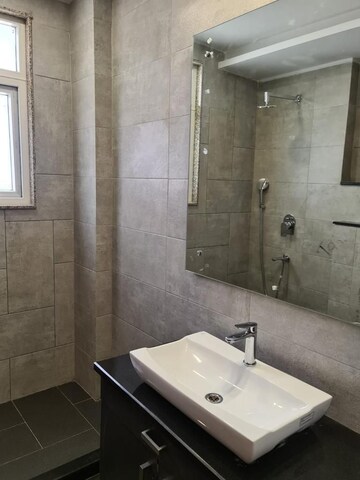 Bathroom in 4 BHK Builder Floor at Ansal Sushant Apartments, Sushant Lok I – for Rent