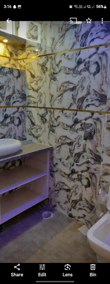 Bathroom in 3 BHK Apartment at Sector 10 Dwarka – for Rent