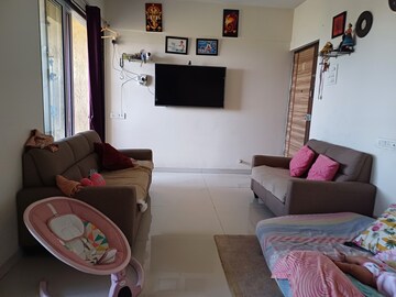 Living Room in 2 BHK Apartment at Sunshine Heights Ghasoli, Ghansoli – for Rent