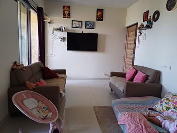 Living Room in 2 BHK Apartment at Sunshine Heights Ghasoli, Ghansoli – for Rent