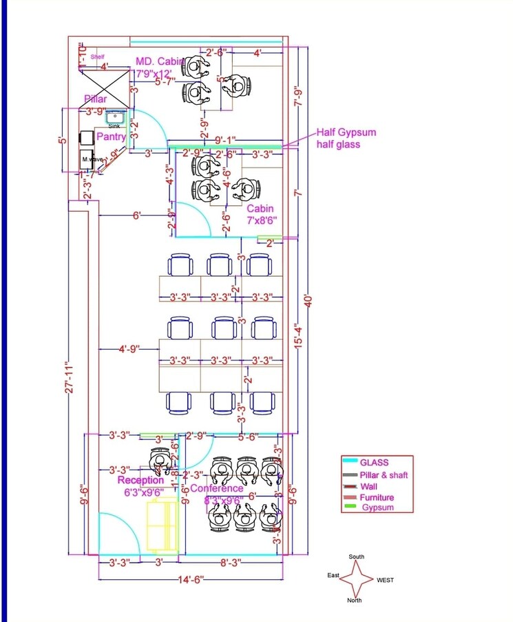 Floor Plan, emaar-mgf-digital-greens Commercial Office Space 1000 Sq.Ft. In Sector 61 Gurgaon 1171429