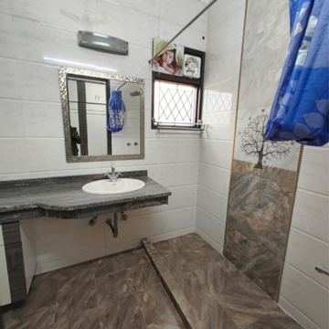 Bathroom in 3 BHK Builder Floor at Nehru Enclave – for Rent