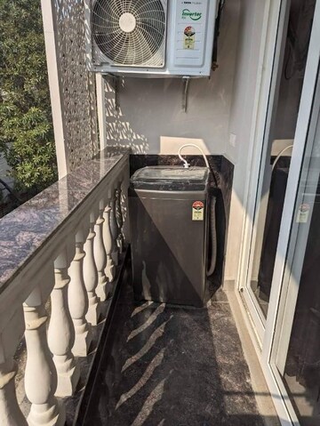 Balcony in 1 BHK Apartment at Ramky Towers, Gachibowli – for Rent