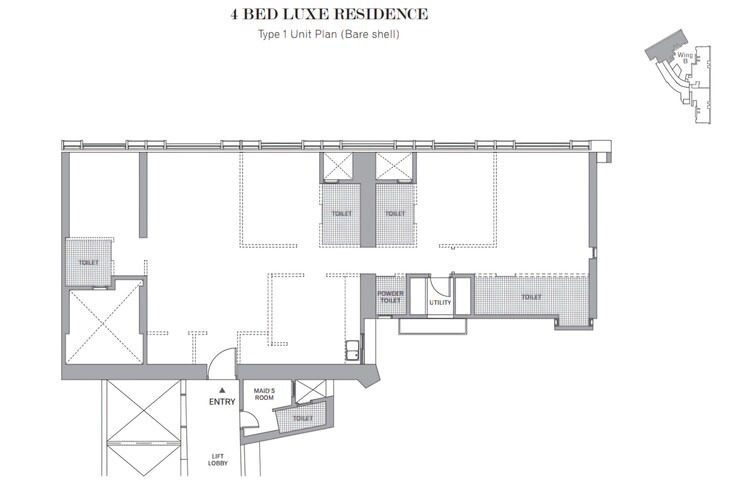 Floor Plan, lodha-trump-tower 4 Bedroom 3000 Sq.Ft. Apartment In Worli Mumbai 8216360