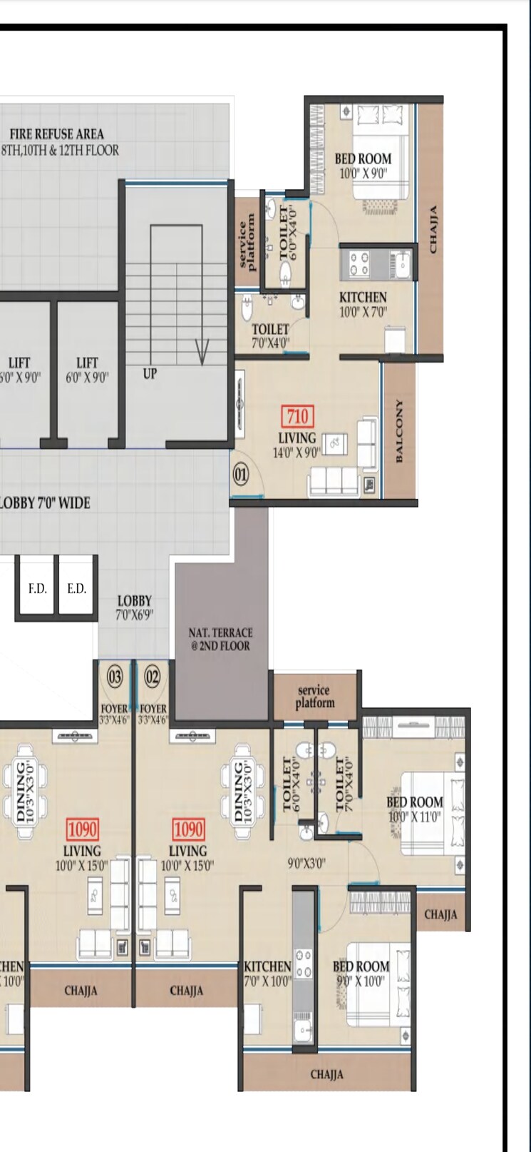 Other, dapoli 2 Bedroom 1090 Sq.Ft. Apartment In Dapoli Navi Mumbai 8216807