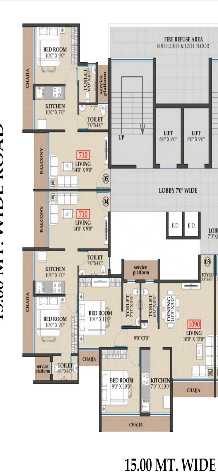 Other, dapoli 2 Bedroom 1090 Sq.Ft. Apartment In Dapoli Navi Mumbai 8216807