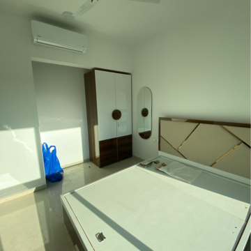 Master Bedroom in 2 BHK Apartment at Raymond Ten X Habitat, Swastik Garden – for Rent
