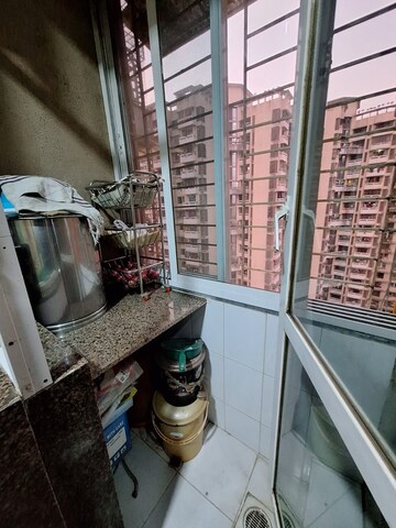 Balcony in 1 BHK Apartment at Ajmera New Era, Kalyan West – for Rent