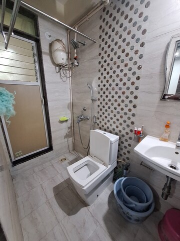 Bathroom in 1 BHK Apartment at Ajmera New Era, Kalyan West – for Rent