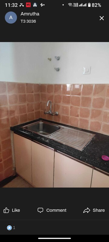 Kitchen in 2 BHK Apartment at Prestige Primrose Hills, Banashankari 6th Stage – for Rent