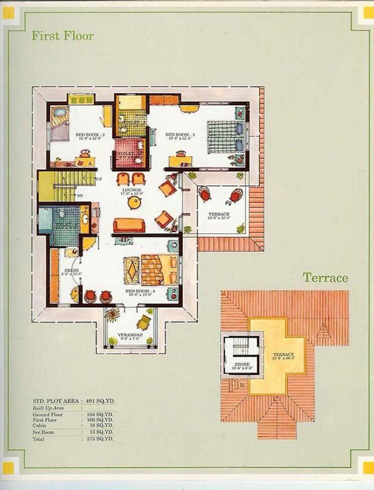 Floor Plan, thaltej 4 Bedroom 5238 Sq.Ft. Villa In Thaltej Ahmedabad 8217814