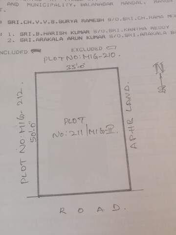  Plot – Map Location View at Kphb - for Sale