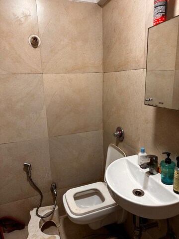 Bathroom in 1 BHK Apartment at Conwood Astoria, Goregaon East – for Rent