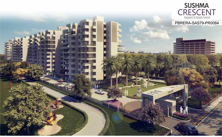 Exterior View, sushma-crescent 2 Bedroom 1310 Sq.Ft. Apartment In Dhakoli Zirakpur 8218133