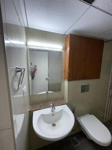 Bathroom in 3 BHK Apartment at DLF Westend Heights New Town, Akshayanagar – for Rent