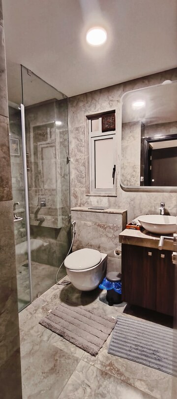 Bathroom in 3 BHK Apartment at Oberoi Maxima, Andheri East – for Rent